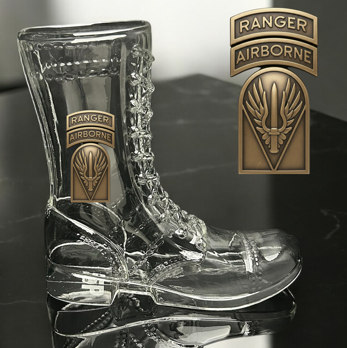 Paratrooper Das Boot (Airborne Unit Patches) -Beer boot