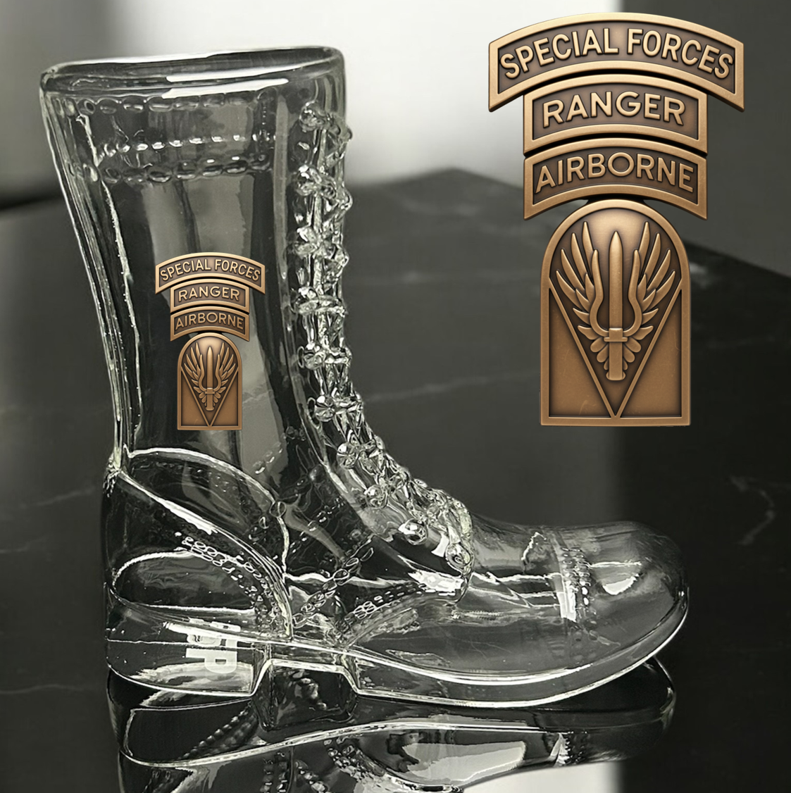 Paratrooper Das Boot (Airborne Unit Patches) -Beer boot