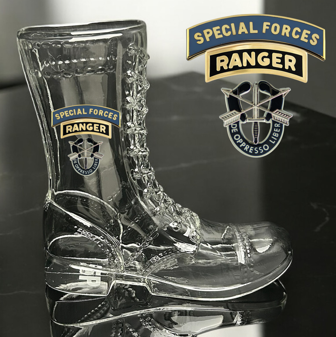 Paratrooper Das Boot (Special Operations Unit Crest/DUIs) -Beer boot