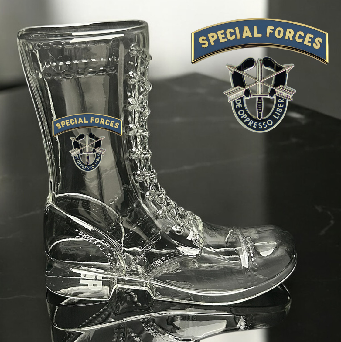 Paratrooper Das Boot (Special Operations Unit Crest/DUIs) -Beer boot
