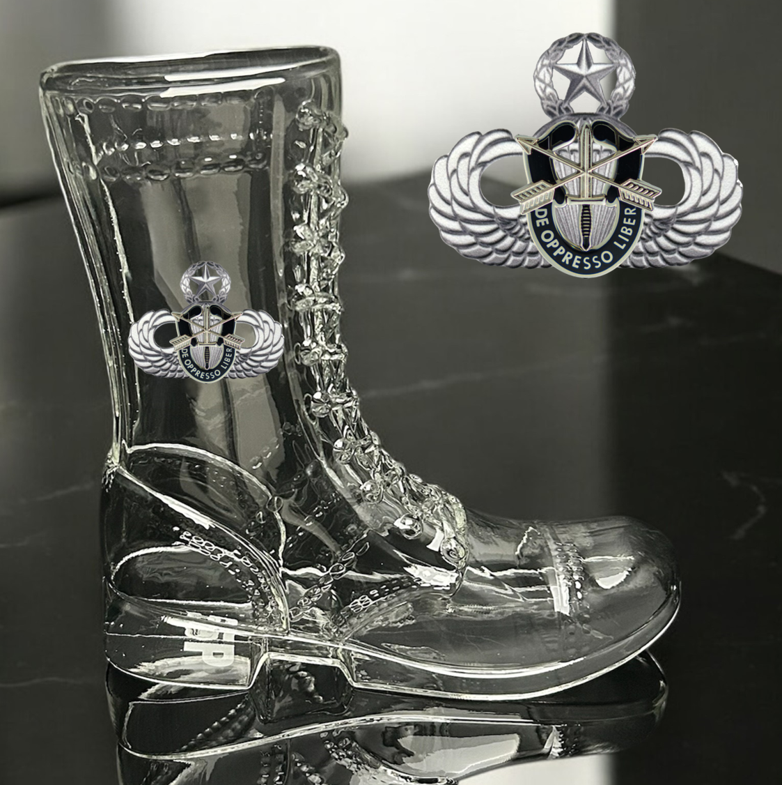 Paratrooper Das Boot (Special Operations Unit Crest/DUIs) -Beer boot