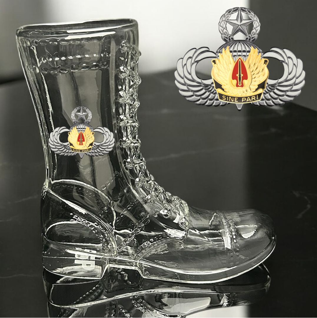 Paratrooper Das Boot (Special Operations Unit Crest/DUIs) -Beer boot